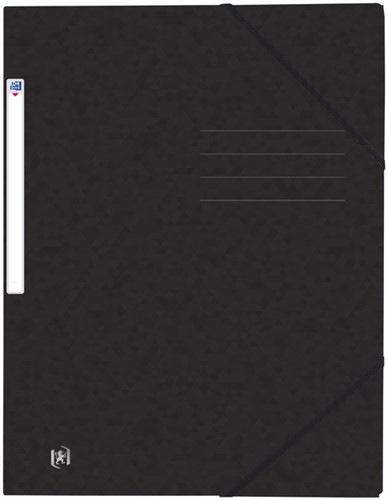 Elastomap Oxford Top File A4 3 kleppen 390gr zwart 1 Stuk