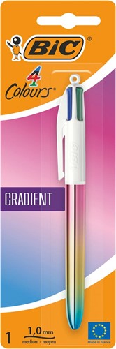 Bic 4 Colours Gradient stylo bille 4 couleurs, moyen, 4 couleurs d'encre classique, sous blister