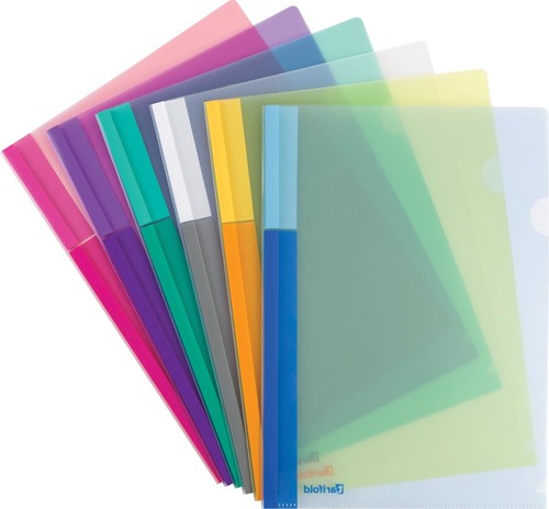 Tarifold pochette coin A4, en PP, couleur assorties