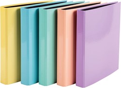 Exacompta Aquarel classeur à anneaux en carton, ft A4, 4 anneaux en D, dos de 4 cm, couleurs assorties
