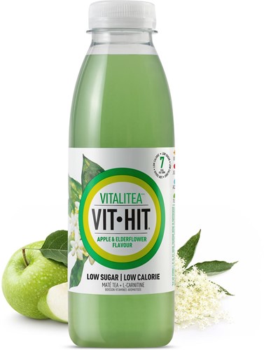 Vit Hit boisson vitaminée Lean & Green, bouteille de 50 cl, paquet de 12 pièces