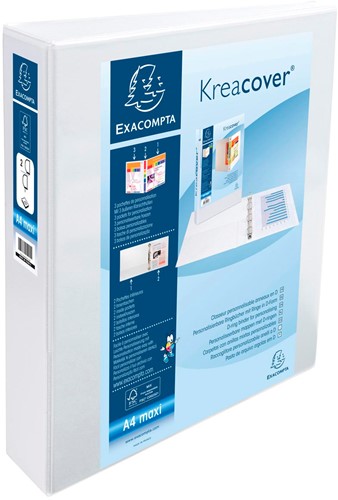 Exacompta Kreacover personaliseerbare ringmap wit        2 ringen van 40 mm