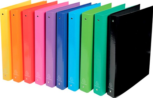 Exacompta Iderama classeur à anneaux, pour ft A4, 4 anneaux de 30 mm, couleurs assorties