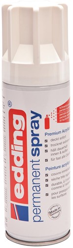 Edding Permanent Spray 5200, 200 ml, blanc trafic mat 1 Stuk