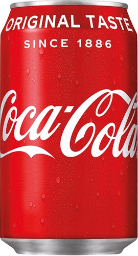 Coca-Cola frisdrank, fat blik van 33 cl, pak van 24 stuks 33 Centiliter