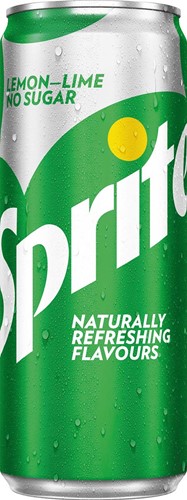 Sprite Zero frisdrank, sleek blik 33 cl, pak 24 stuks