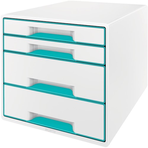 Leitz ladenblok WOW, 4 laden, wit/ijsblauw 1 Stuk