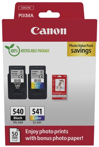Canon cartouche d'encre PG-540 en CL-541, 180 pages, OEM 5225B013, 4 couleurs