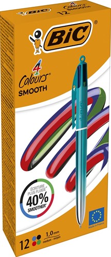 BIC Colours Smooth Gradiant stylo bille 4 couleurs, moyen, vert