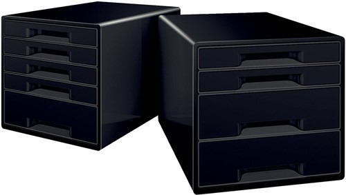 Leitz Dual Black bloc à tiroirs avec 4 tiroirs, noir 1 Stuk