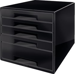 Leitz Dual Black ladenblok met 5 laden, zwart 1 Stuk