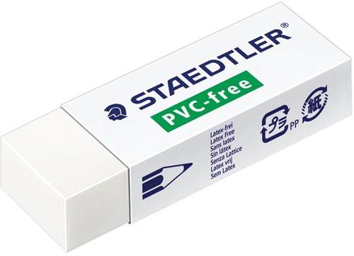 Staedtler gomme sans PVC, ft 65 x 23 x 13 mm, wit