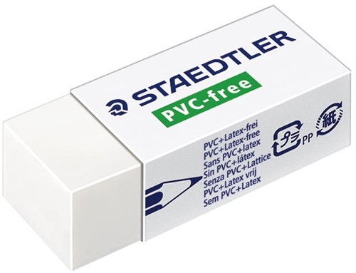 Staedtler gomme sans PVC, ft 43 x 19 x 13 mm, wit