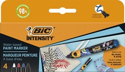 BIC Intensity marqueur peinture, couleurs classiques, set de 4 pièces