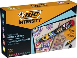 BIC Intensity marqueur peinture, couleurs assorties, set de 12 pièces