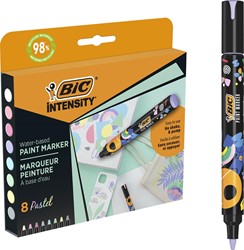 BIC Intensity marqueur peinture, pastel, set de 8 pièces