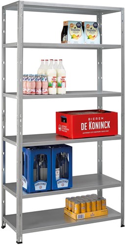 Avasco étagère Clicker 100, ft 193 x 100 x 40 cm, 6 tablettes, galvanisé