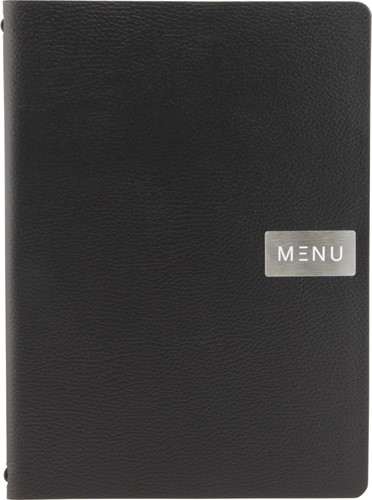 Securit protège-menu leather Raw, ft A4, noir