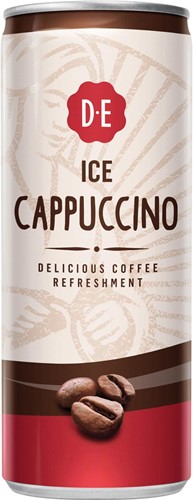 Douwe Egberts ice coffee, Cappuccino, canette de 25 cl, paquet de 12 pièces