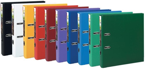 Exacompta Classeur à levier Prem'Touch, pour ft A4+, dos de 5 cm, couleurs office assorties