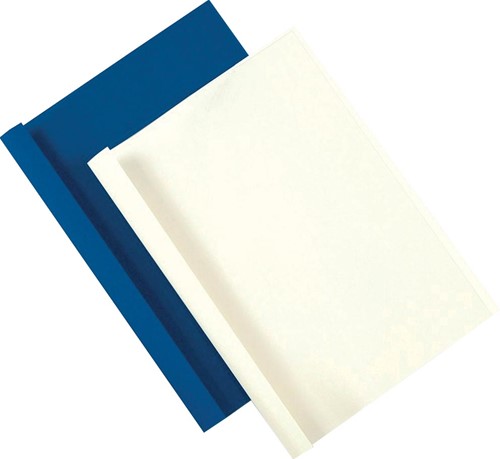Fellowes couvertures thermiques, ft A4, PVC grain cuir, rug 1,5 mm, paquet de 100 pièces, blanc