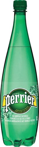 Perrier bruiswater, fles van 1 liter, pak van 6 stuks