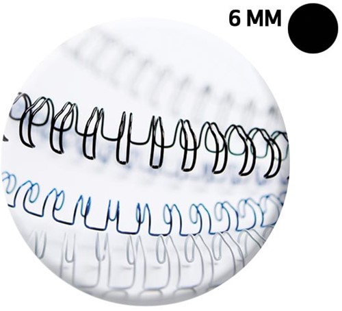 Fellowes peignes métalliques, boîte de 100 pièces, 6 mm, noir