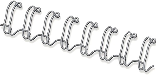Fellowes peignes métalliques, boîte de 100 pièces, 10 mm, argent 100 Stuk