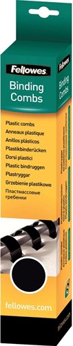 Fellowes bindruggen, pak van 25 stuks, 6 mm, zwart 25 Stuk