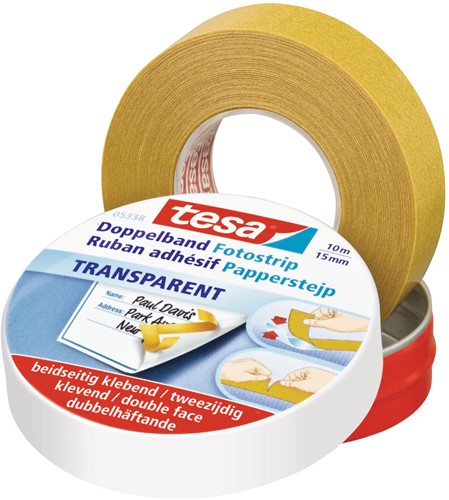 Tesa knutseltape Fotostrip, dubbelzijdige, ft 15 mm x 10 m