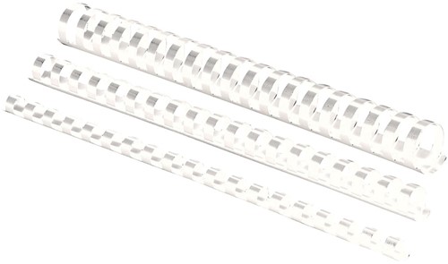 Fellowes reliures, paquet de 100 pièces, 6 mm, blanc 100 Stuk
