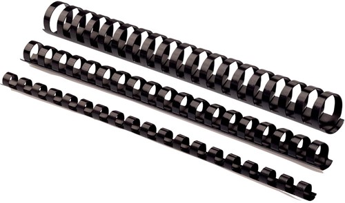 Fellowes reliures, paquet de 100 pièces, 6 mm, noir 100 Stuk