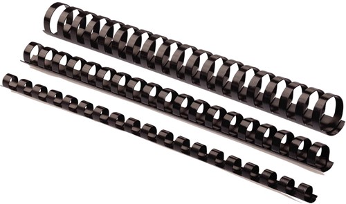 Fellowes reliures, paquet de 100 pièces, 10 mm, noir 100 Stuk