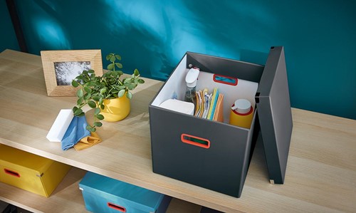 Leitz Cosy Click & Store kubus grote opbergdoos, grijs-1