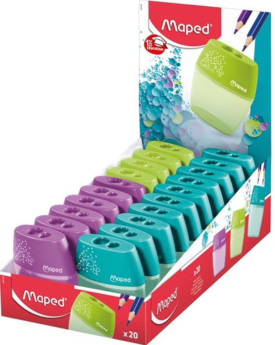 Maped taille-crayons Shaker 2 trous, en boîte 1 Stuk