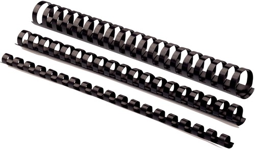 Fellowes reliures, paquet de 100 pièces, 19 mm, noir