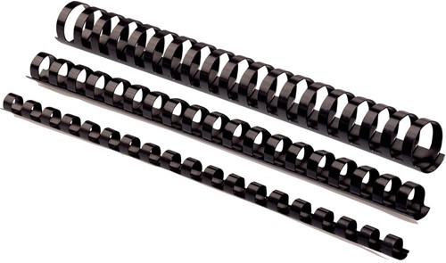 Fellowes reliures, paquet de 50 pièces, 25 mm, noir