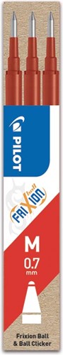 Pilot recharge pour FriXion Ball et Frixion Ball Clicker, pointe moyenne, rouge 3 Stuk