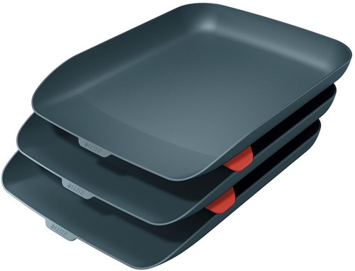 Leitz Cosy brievenbakje, grijs, set van 3 stuks