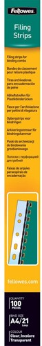 Fellowes bandes de classement en plastique ft A4, paquet de 100 pièces 100 Stuk