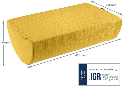 Leitz Ergo Cosy voetensteun, geel 1 Stuk