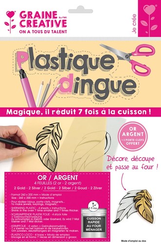 Graine Créative plastique dingue, 2 x or et 2 x argent