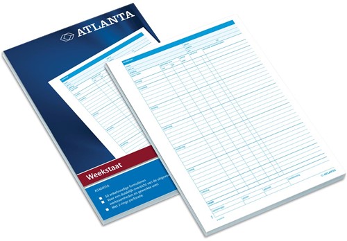 Atlanta by Jalema blocs fiches hebdomadaires 1 Stuk