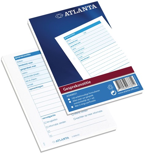 Atlanta by Jalema blocs-notes d'entretien ft 14,8 x 10,5 cm (A6) 1 Stuk