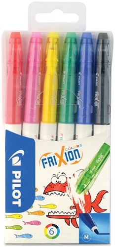 Pilot viltstift Frixion Colors, etui met 6 stuks 6 Stuk