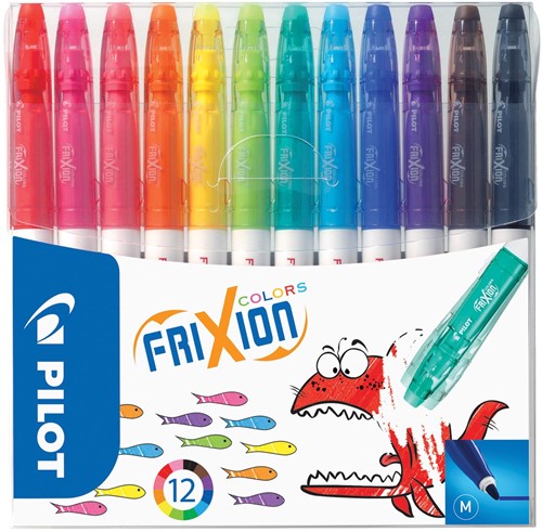Pilot viltstift Frixion Colors, etui met 12 stuks 12 Stuk