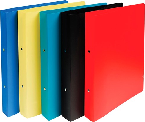 Exacompta ringmap ondoorschijnend, ft A4 maxi, PP, 2 ringen van 3 cm, 5 geassorteerde kleuren