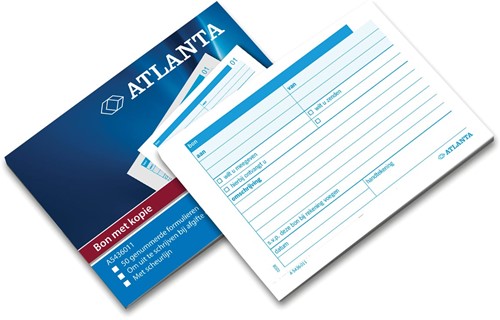 Atlanta by Jalema carnets à souches numéroté 1-50, 50 feuilles en double, avec carbone 1 Stuk