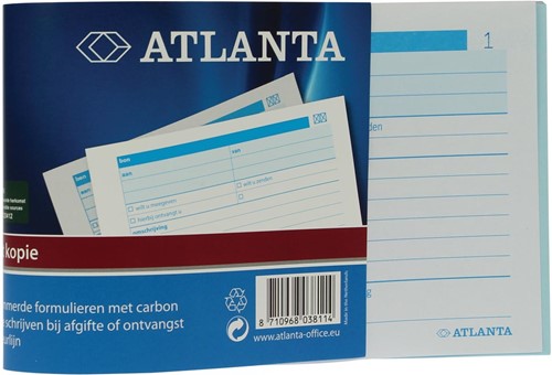 Atlanta by Jalema carnets à souches numéroté 1-100, 100 feuilles en double, avec carbone 1 Stuk