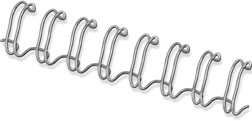 Fellowes peignes métalliques, boîte de 100 pièces, 6 mm, argent